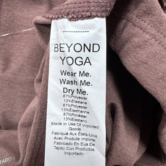 New Beyond Yoga Spacedye Hit The Scene Flare Jumpsuit Truffle Heather Small - Picture 5 of 9